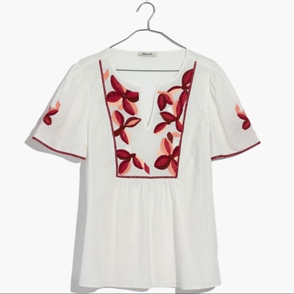 Madewell Tops - Madewell Embroidered Fable Top